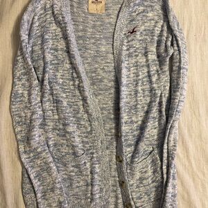 Hollister Blue Knit Cardigan